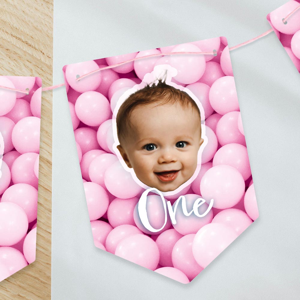 Personalised Birthday Face Balloon themed Bunting