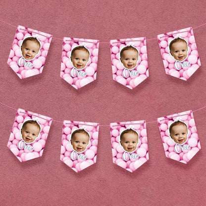Personalised Birthday Face Balloon themed Bunting