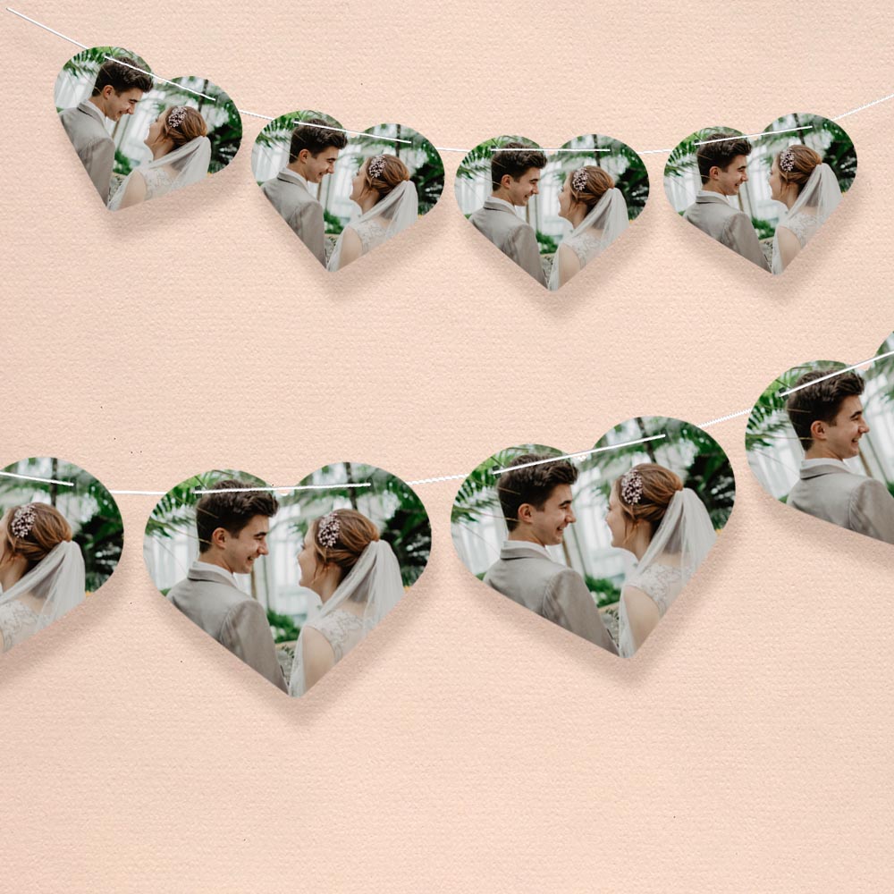 Personalised Photo Bunting Hearts