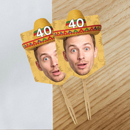 Sombrero Hat Birthday Cake Topper Decorations