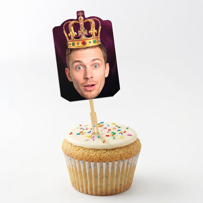 King Personalised Photo Cake Toppers