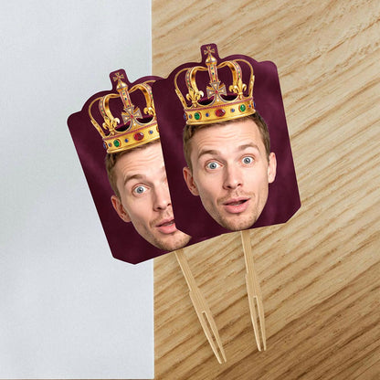 King Personalised Photo Cake Toppers