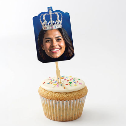 Queen Personalised Photo Cake Toppers