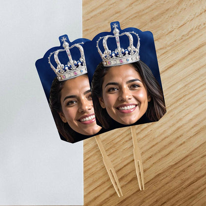 Queen Personalised Photo Cake Toppers