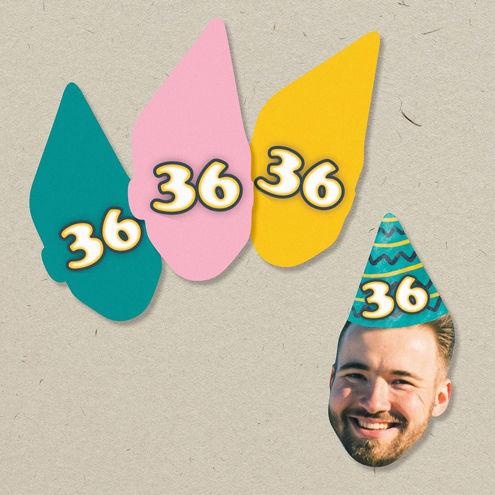 Birthday Party Hat Personalised Face Confetti