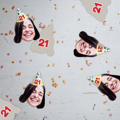 Birthday Party Hat Personalised Face Confetti