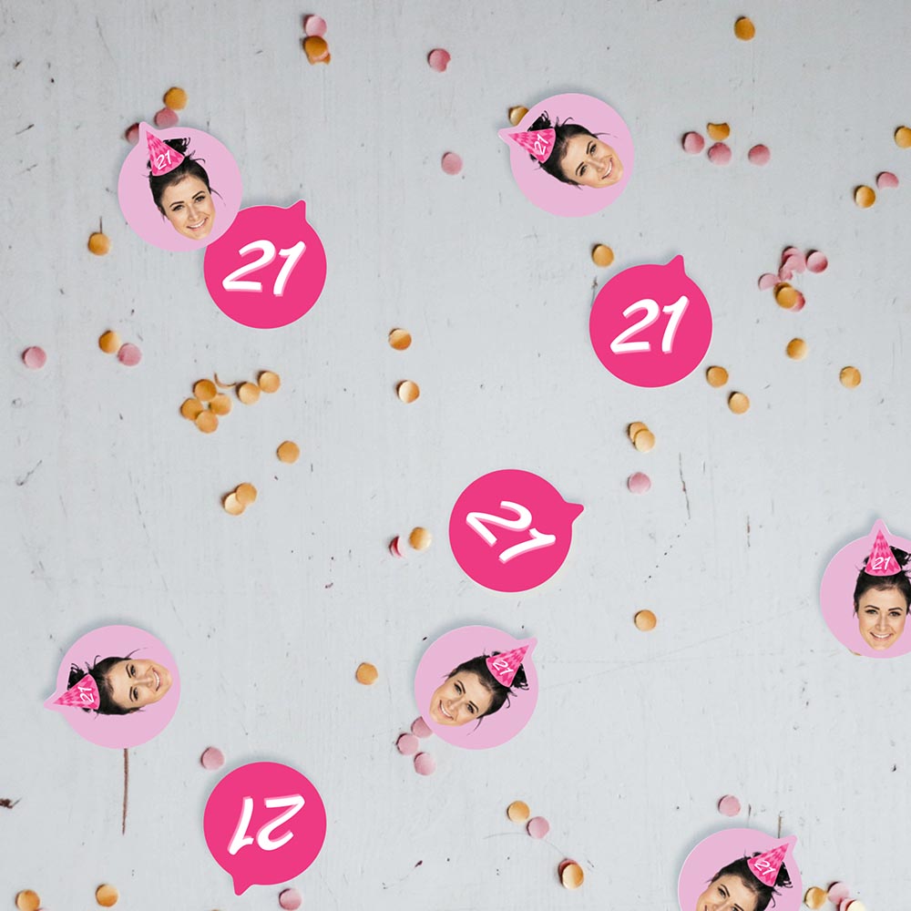 Birthday Party Hat Personalised Face Confetti