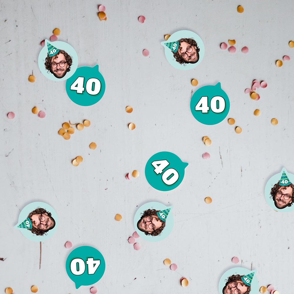 Birthday Party Hat Personalised Face Confetti