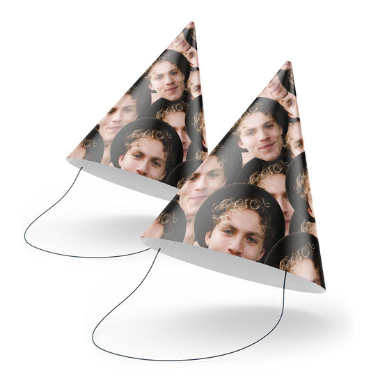 Pack of 50 Personalised Photo Face Party Hats