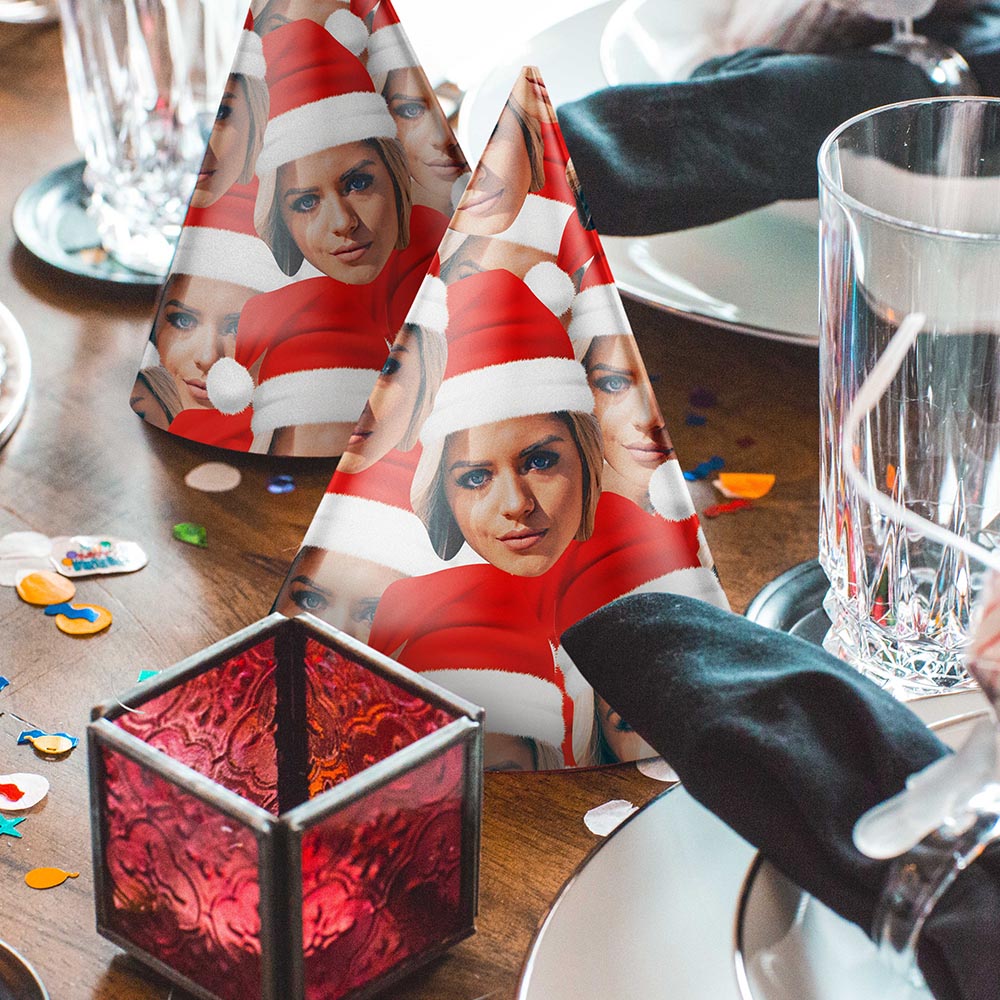 Personalised Christmas Face Party Hats