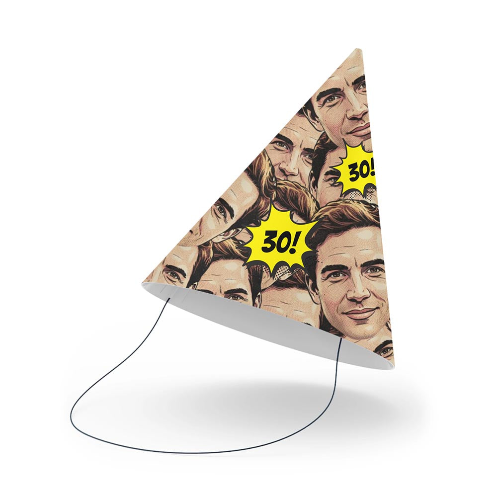 Personalised Comic Style Face Party Hats
