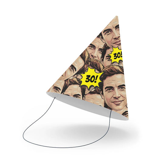 Personalised Comic Style Face Party Hats