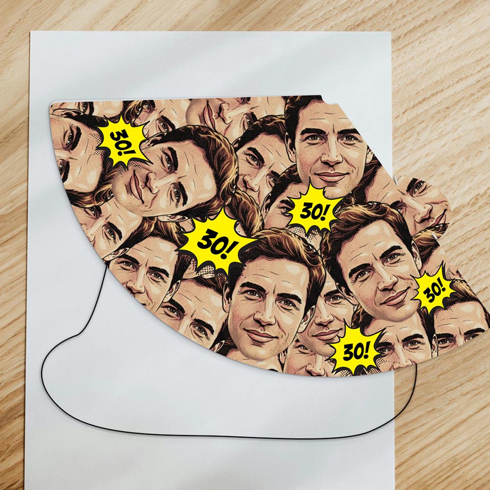 Personalised Comic Style Face Party Hats