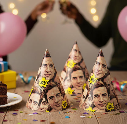 Personalised Comic Style Face Party Hats