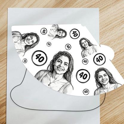 Personalised Birthday Sketch Party Hats