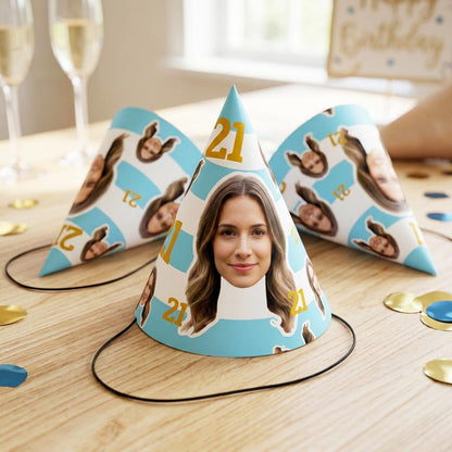 Custom Colour Sports Team themed Birthday Party Hats