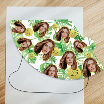 Personalised Green and Gold Birthday Party Hats