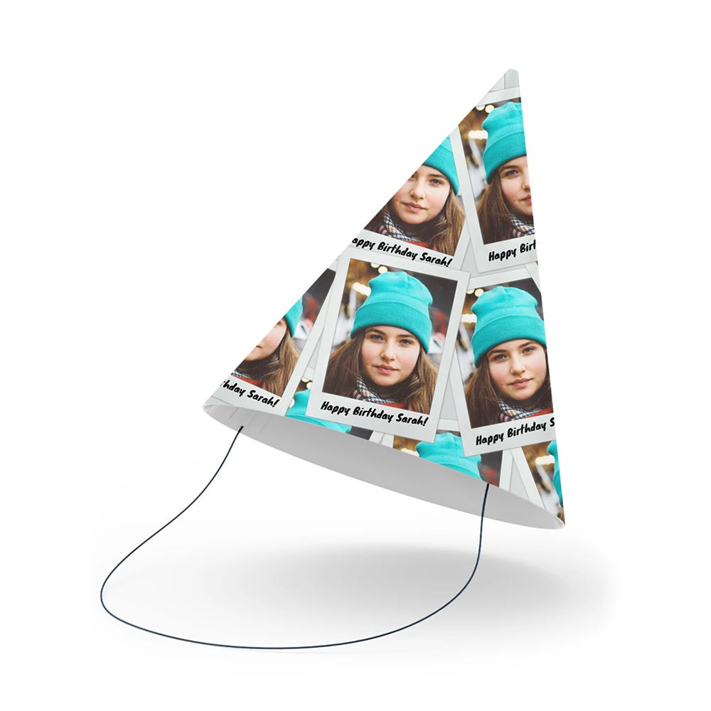 Personalised Instant Photo Style Party Hats