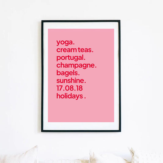 Mother's Day Personalised Text Poster