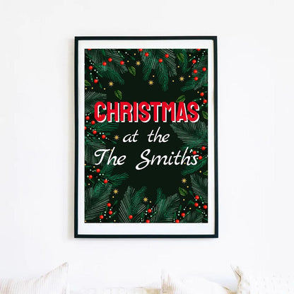 Personalised Christmas Family Poster