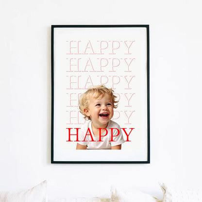 Personalised Photo Cut Out with Text Poster Art Print