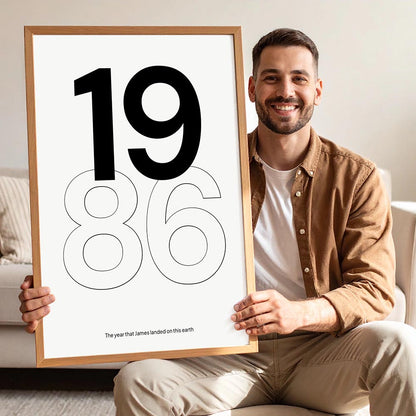 Personalised Birth Year Art Print Poster
