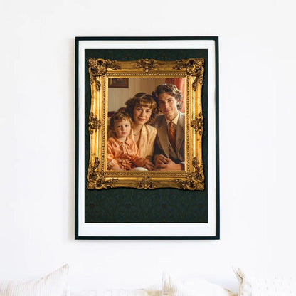 Personalised Photo Gilt Frame Antique Poster Art Print