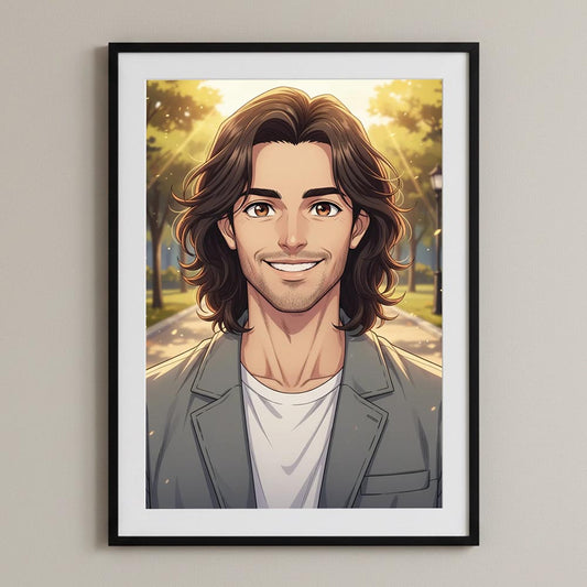 Personalised Japanese Anime Style Poster Art Print