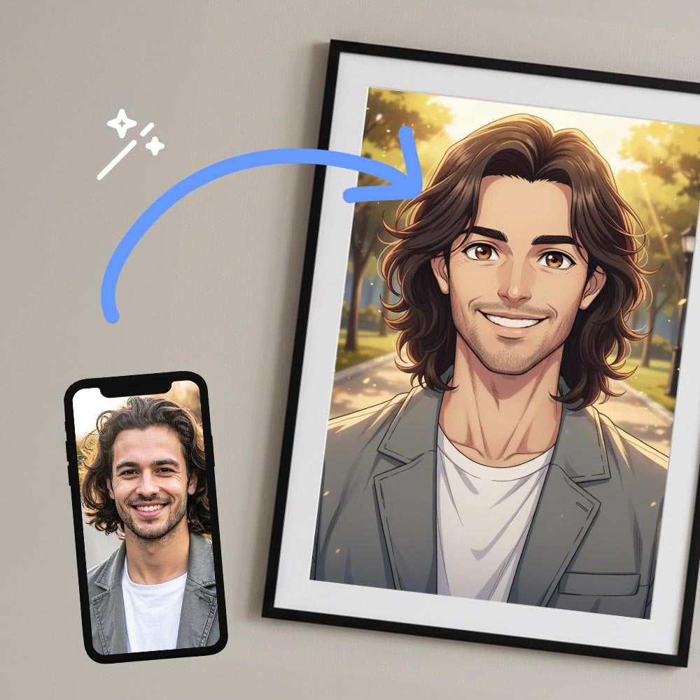 Personalised Japanese Anime Style Poster Art Print