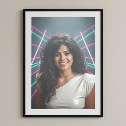 Personalised 80s Glam Style Poster Art Print
