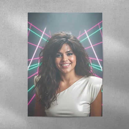 Personalised 80s Glam Style Poster Art Print