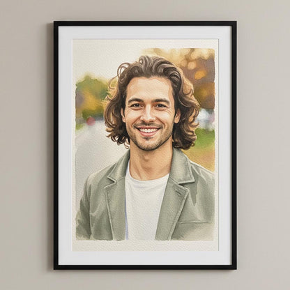 Personalised Watercolour Painting Style Poster Art Print