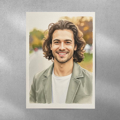 Personalised Watercolour Painting Style Poster Art Print