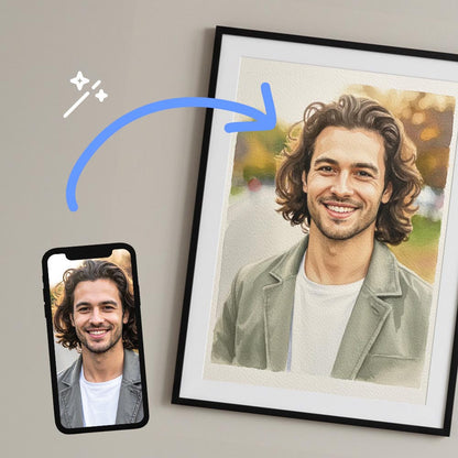 Personalised Watercolour Painting Style Poster Art Print