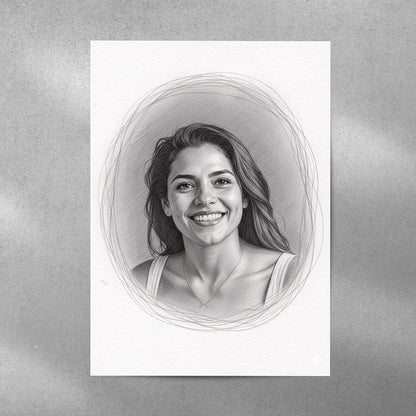 Personalised Pencil Drawing Style Poster Art Print