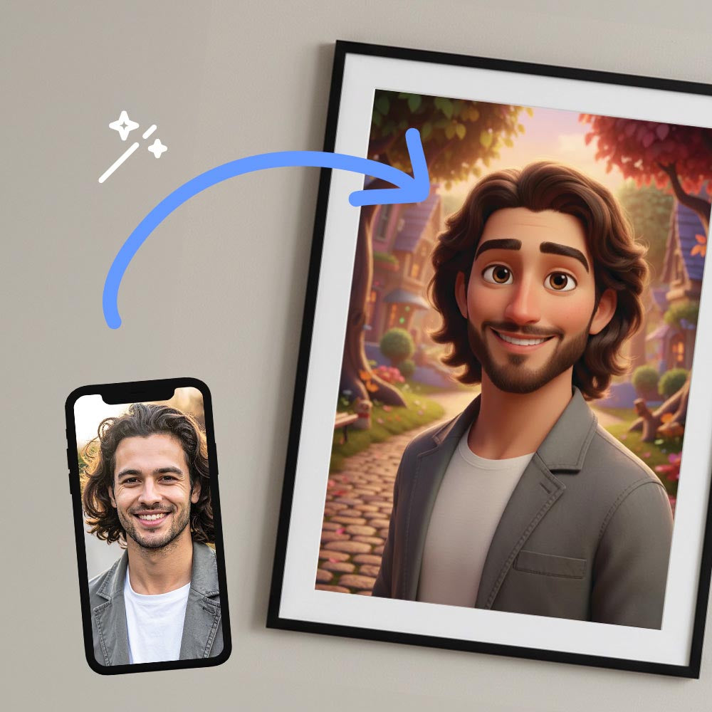 Personalised Animated Movie Style Poster Art Print