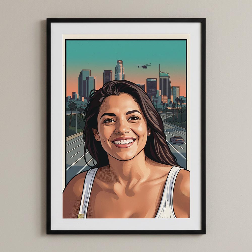 Personalised Comic Game Art Style Poster Art Print