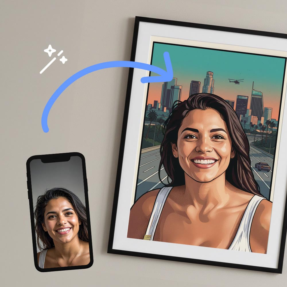 Personalised Comic Game Art Style Poster Art Print