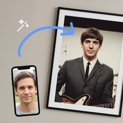 Personalised Swinging 60s Style Man Poster Art Print