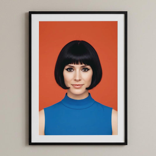 Personalised Swinging 60s Style Lady Poster Art Print