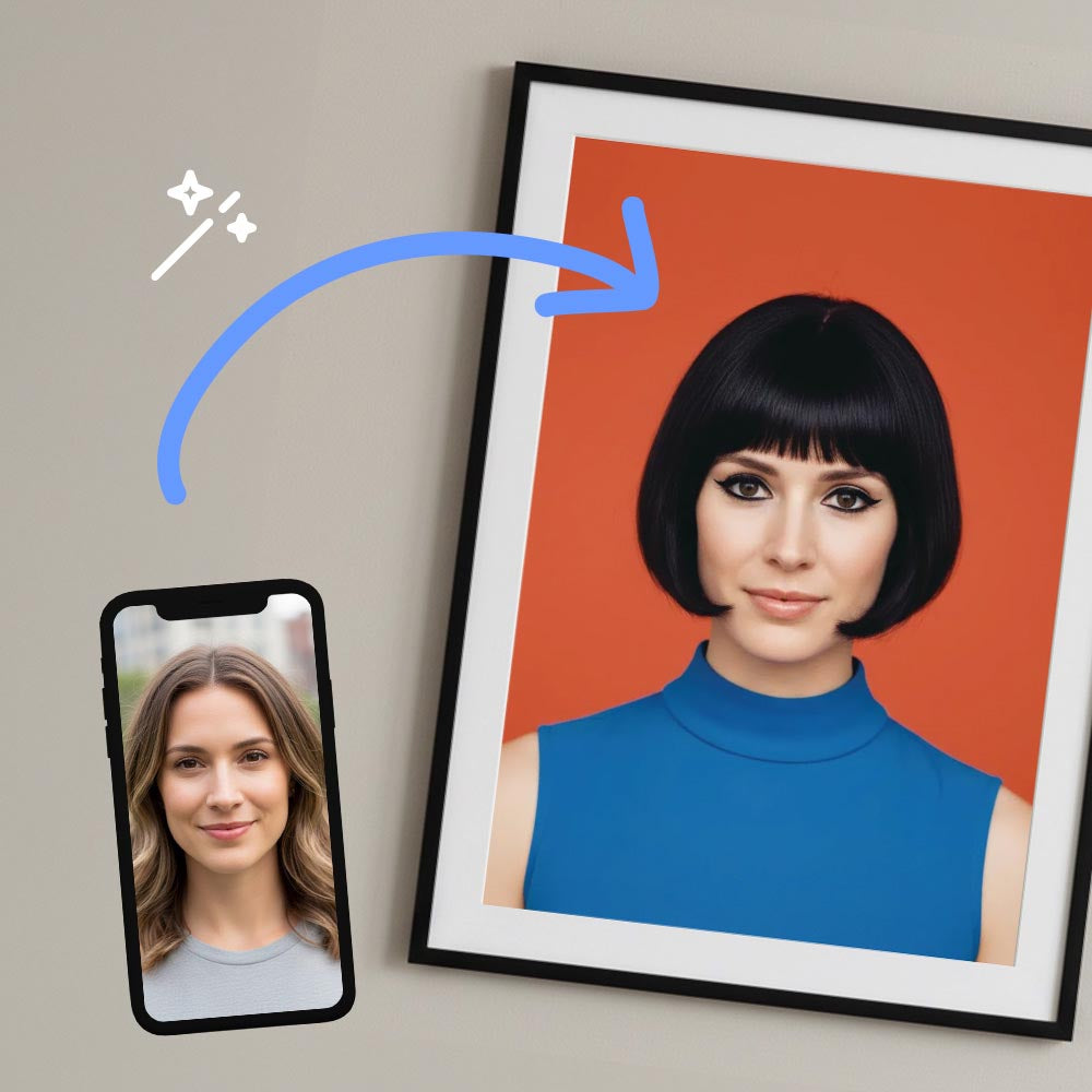 Personalised Swinging 60s Style Lady Poster Art Print