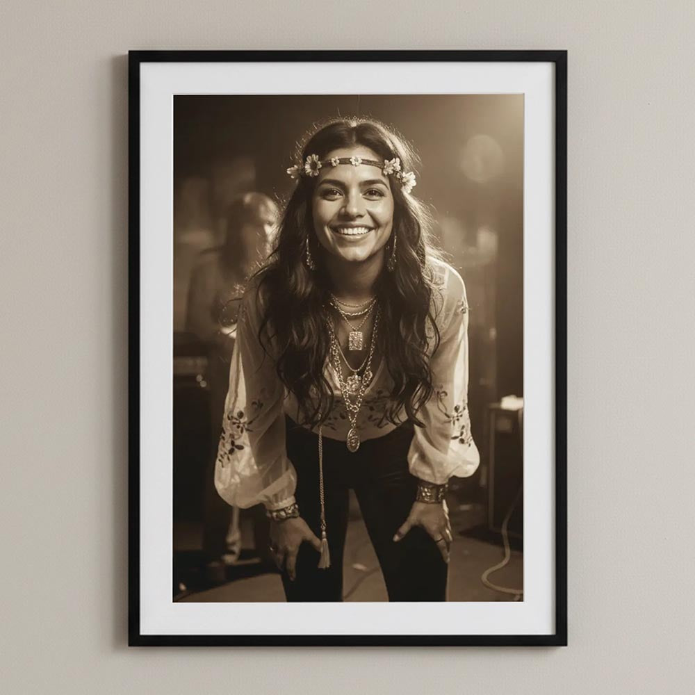 Personalised Female 1970s Icon Poster Art Print