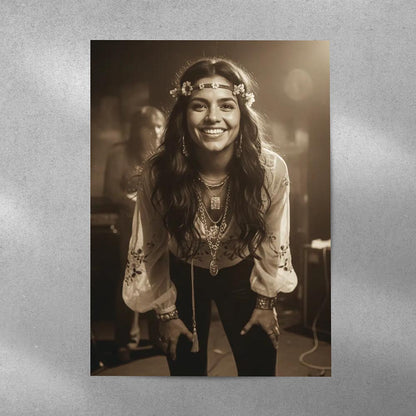 Personalised Female 1970s Icon Poster Art Print