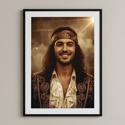 Personalised Male 1970s Icon Poster Art Print