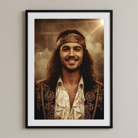 Personalised Male 1970s Icon Poster Art Print