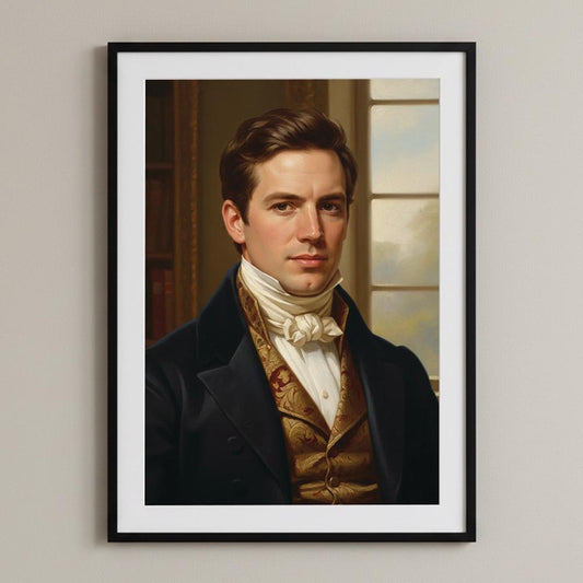 Personalised Regency Nobleman Poster Art Print
