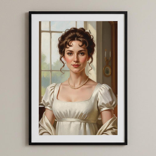 Personalised Regency Noblewoman Poster Art Print