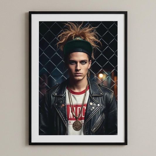 Personalised 80s Rocker Poster Art Print