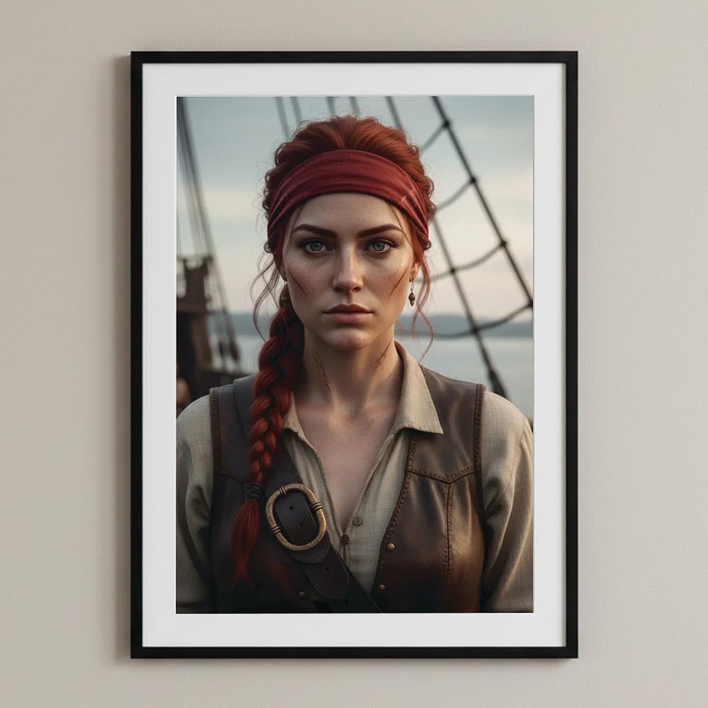 Personalised Bonny Pirate Poster Art Print