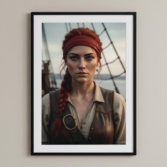 Personalised Bonny Pirate Poster Art Print